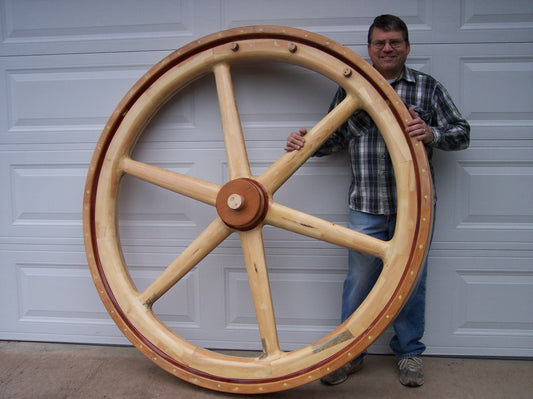 64" Flywheel 6-Spoke Straight Brown & Cochran (Special Order Item)